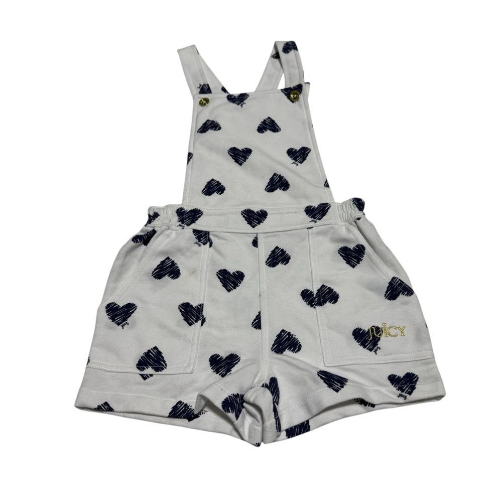 Juicy Couture Heart Printed Overall Style Romper